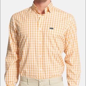 Faconnable Dress Shirt Mens Gingham Long Sleeve Button Down